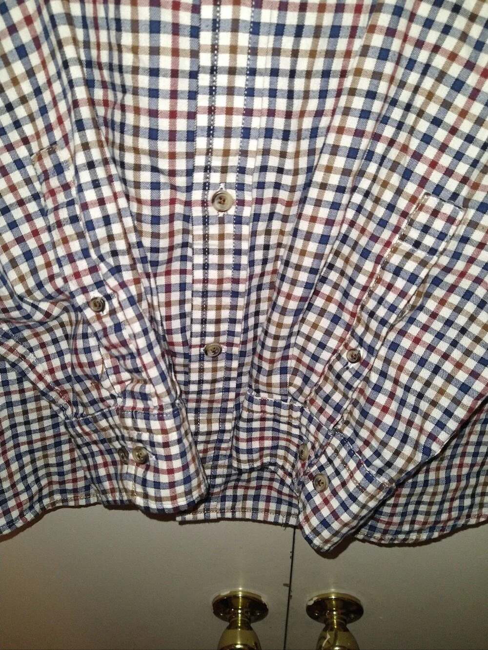 Banana Republic Untucked Fit Plaid Long Sleeve Button Down Shirt Men's sz XXL.